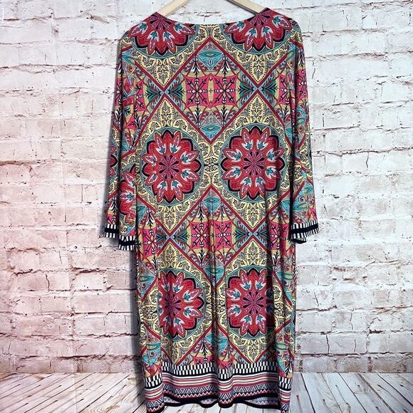 Laundry Shelli Segal floral medallion jersey dress - Picture 5 of 5